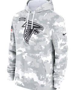 Atlanta Falcons Salute To Service Camo 2024 Hoodie