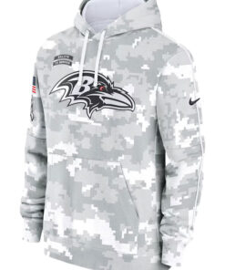 Baltimore Ravens Salute To Service Camo 2024 Hoodie