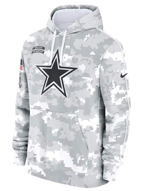 Dallas Cowboys Salute To Service Camo 2024 Hoodie