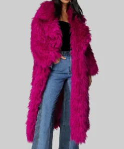 Elsbeth Carrie Preston Pink Fur Coat