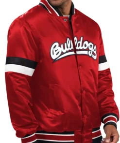 Fresno State Bulldog Home Game Red Varsity Jacket