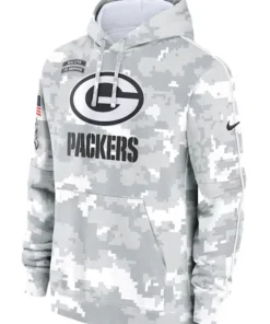 Green Bay Packers Salute To Service Camo 2024 Hoodie