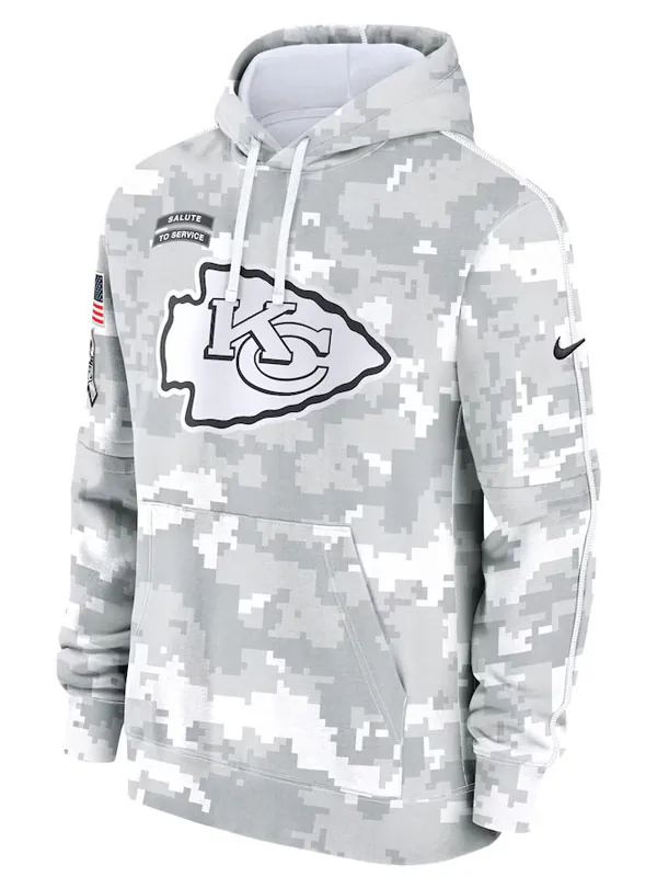 Kansas City Chiefs Salute To Service Camo 2024 Hoodie