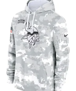 Minnesota Vikings Salute To Service Camo 2024 Hoodie