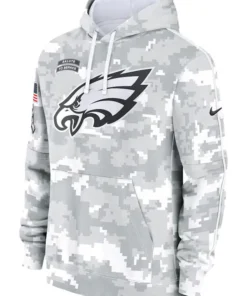 Philadelphia Eagles Salute To Service Camo 2024 Hoodie