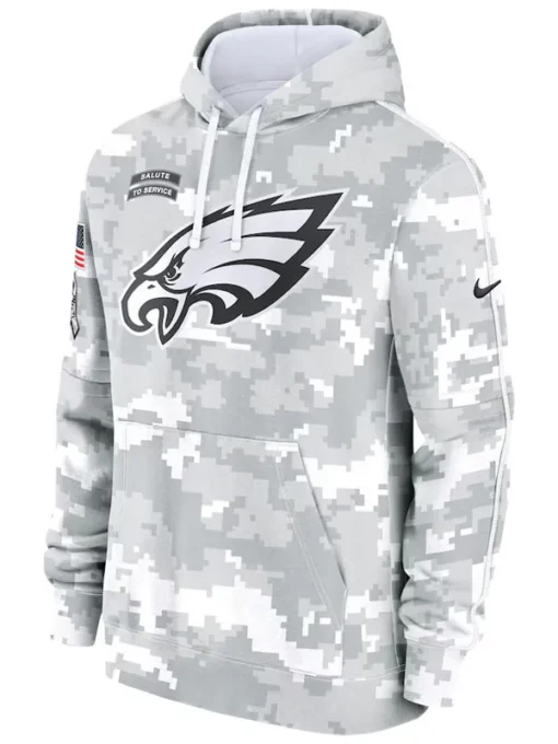 Philadelphia Eagles Salute To Service Camo 2024 Hoodie