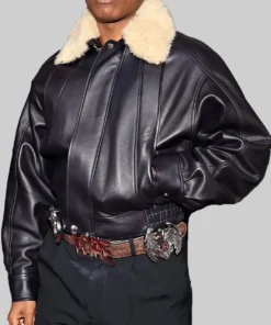 Rakim Mayers Black Leather Jacket