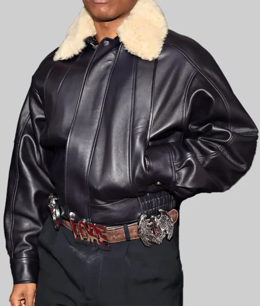 Rakim Mayers Black Leather Jacket