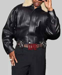 Rakim Mayers Black Leather Jacket