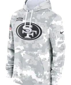 San Francisco 49ers Salute To Service Camo 2024 Hoodie