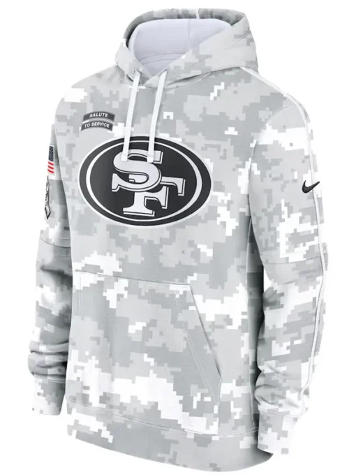 San Francisco 49ers Salute To Service Camo 2024 Hoodie