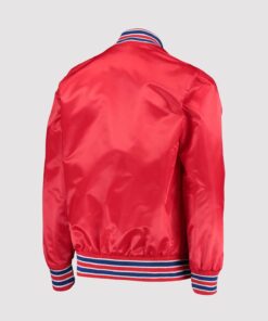 LA Clippers The Diamond Classic Red Satin Varsity Jacket