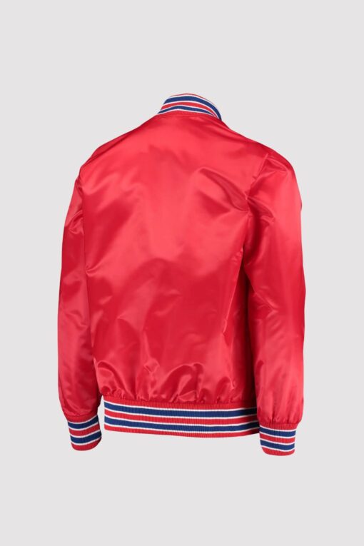 LA Clippers The Diamond Classic Red Satin Varsity Jacket