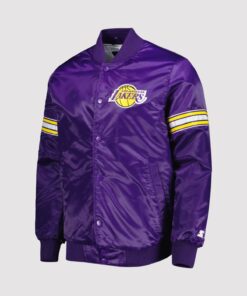 Los Angeles Lakers Pick & Roll Purple Varsity Jacket