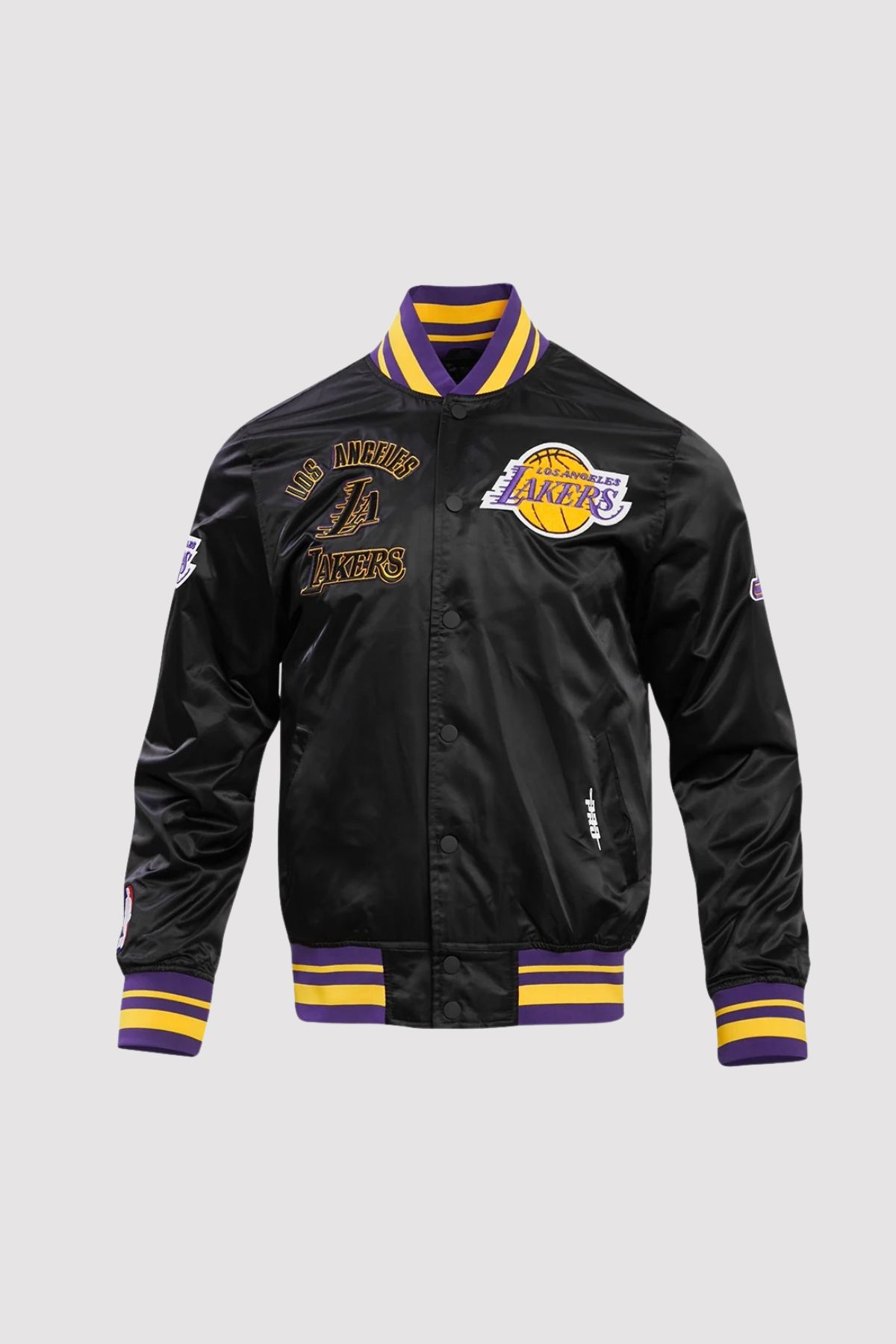 Los Angeles Lakers Retro Classic Rib Satin Varsity Jacket