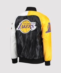 Los Angeles Lakers Tricolor Satin Varsity Jacket