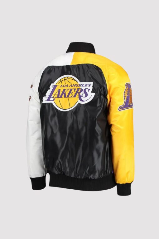 Los Angeles Lakers Tricolor Satin Varsity Jacket