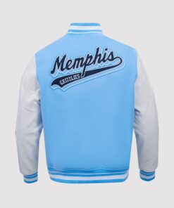 Memphis Grizzlies Script Tail Wool & Leather Varsity Jacket