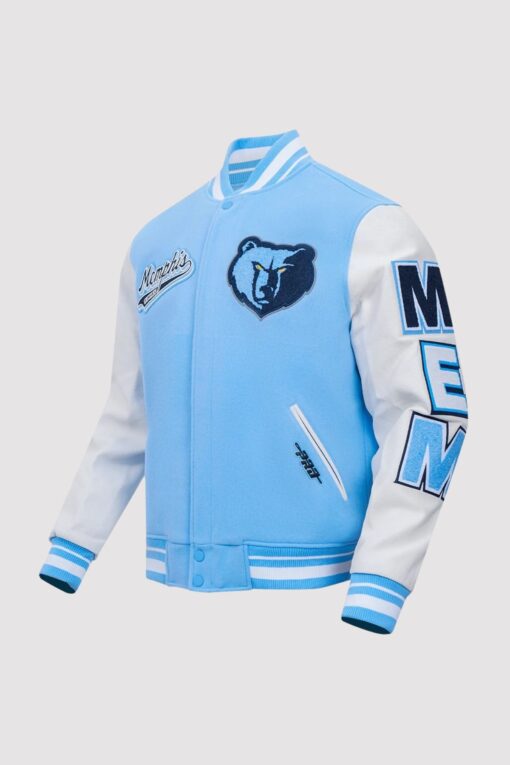 Memphis Grizzlies Script Tail Wool & Leather Varsity Jacket