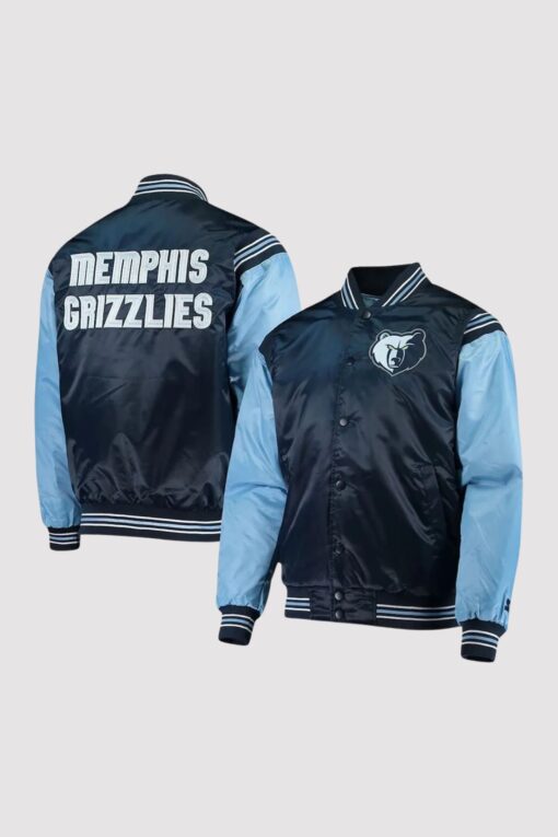 Memphis Grizzlies The Enforcer Satin Varsity Jacket