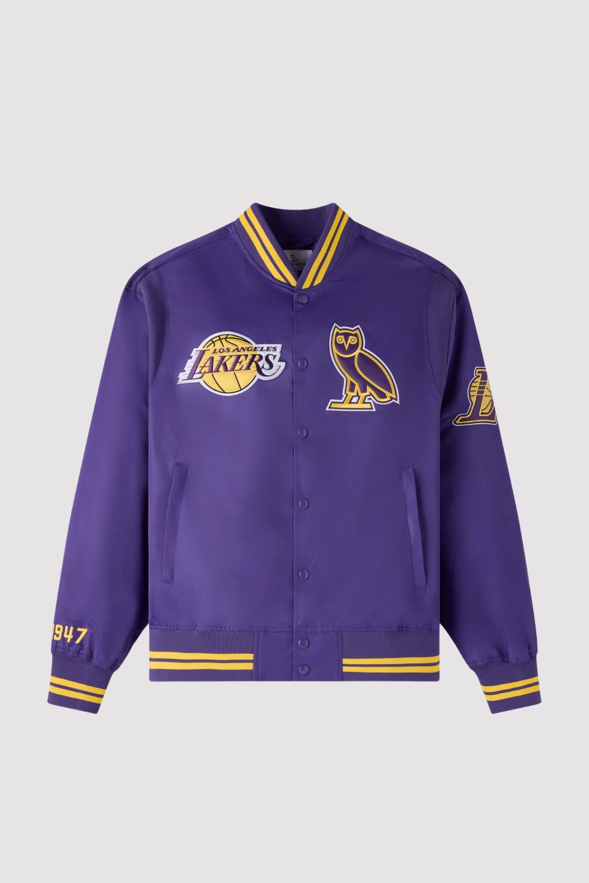 OVO X NBA Los Angeles Lakers Purple Varsity Jacket