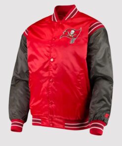 Starter Tampa Bay Buccaneers Red and Black Varsity Jacket