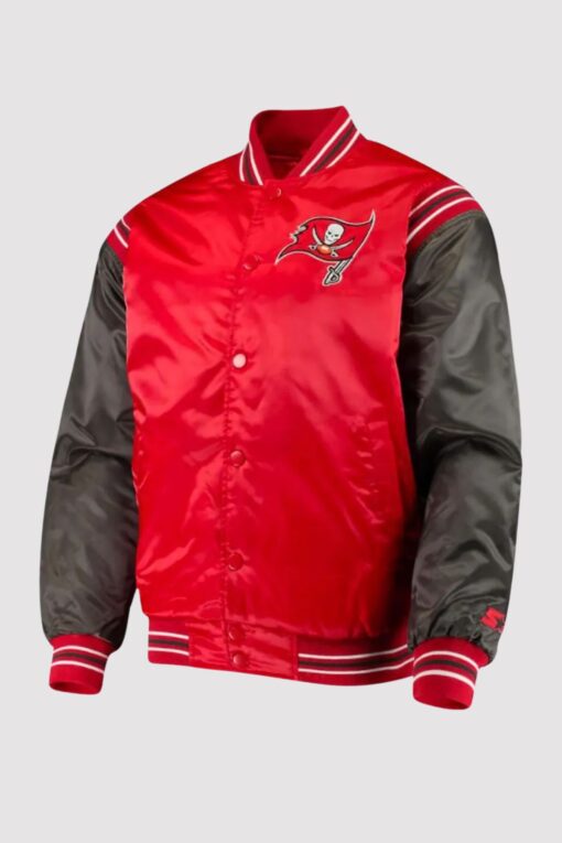 Starter Tampa Bay Buccaneers Red and Black Varsity Jacket