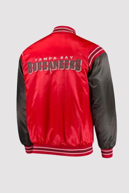 Starter Tampa Bay Buccaneers Red and Black Varsity Jacket