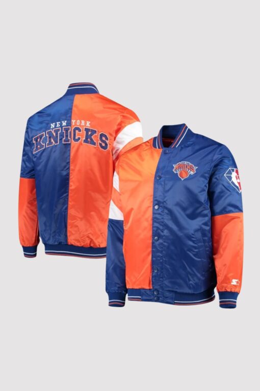 New York Knicks 75th Anniversary Leader Color Block Varsity Jacket