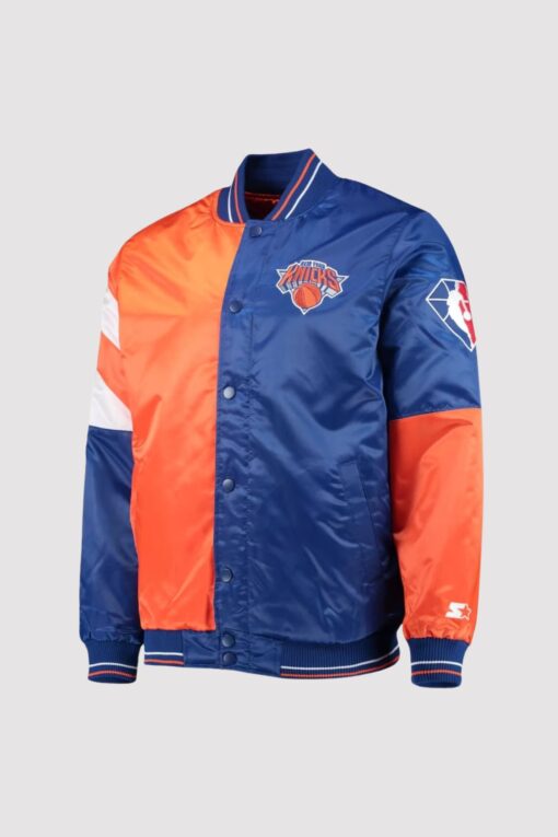 New York Knicks 75th Anniversary Leader Color Block Varsity Jacket