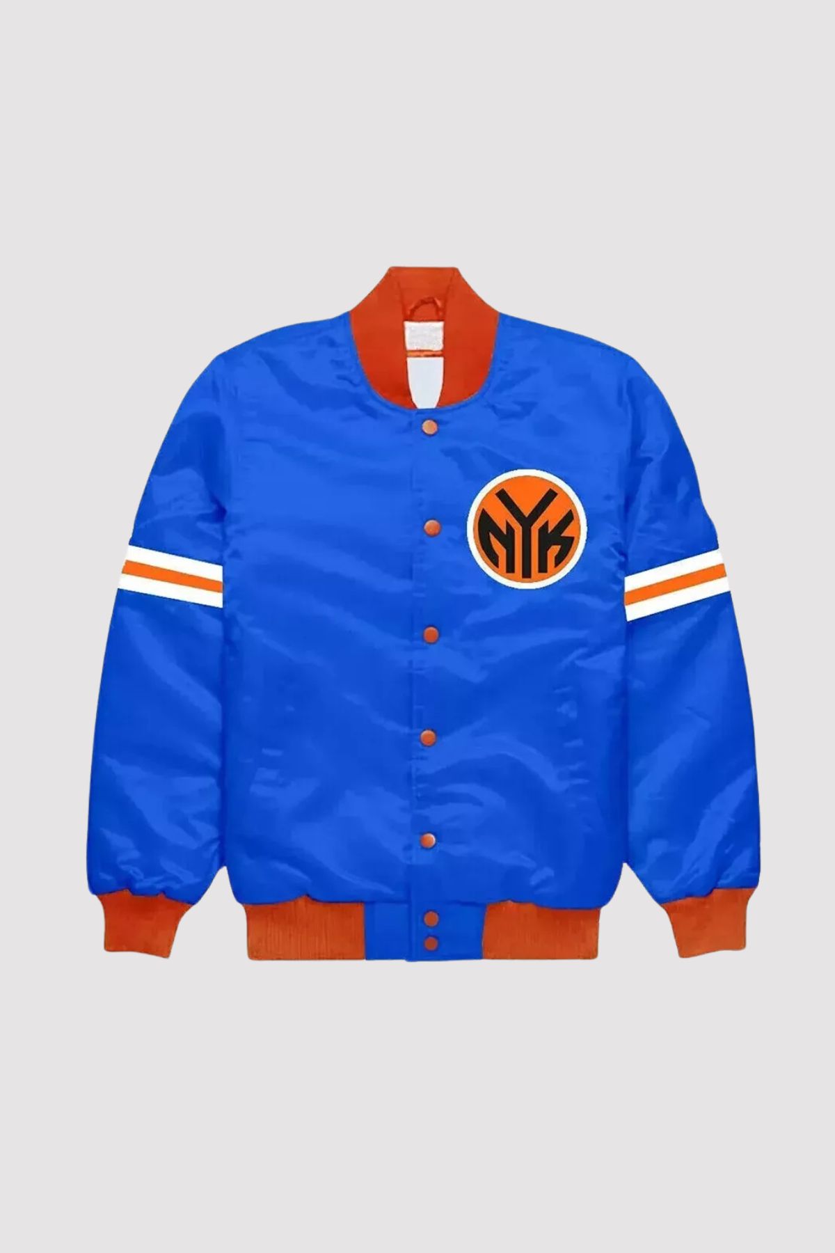 New York Knicks Striped Blue Bomber Jacket