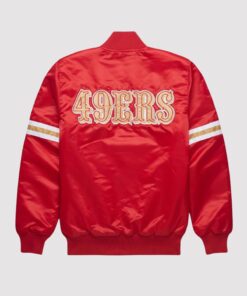 San Francisco 49ers Red Satin Varsity Jacket