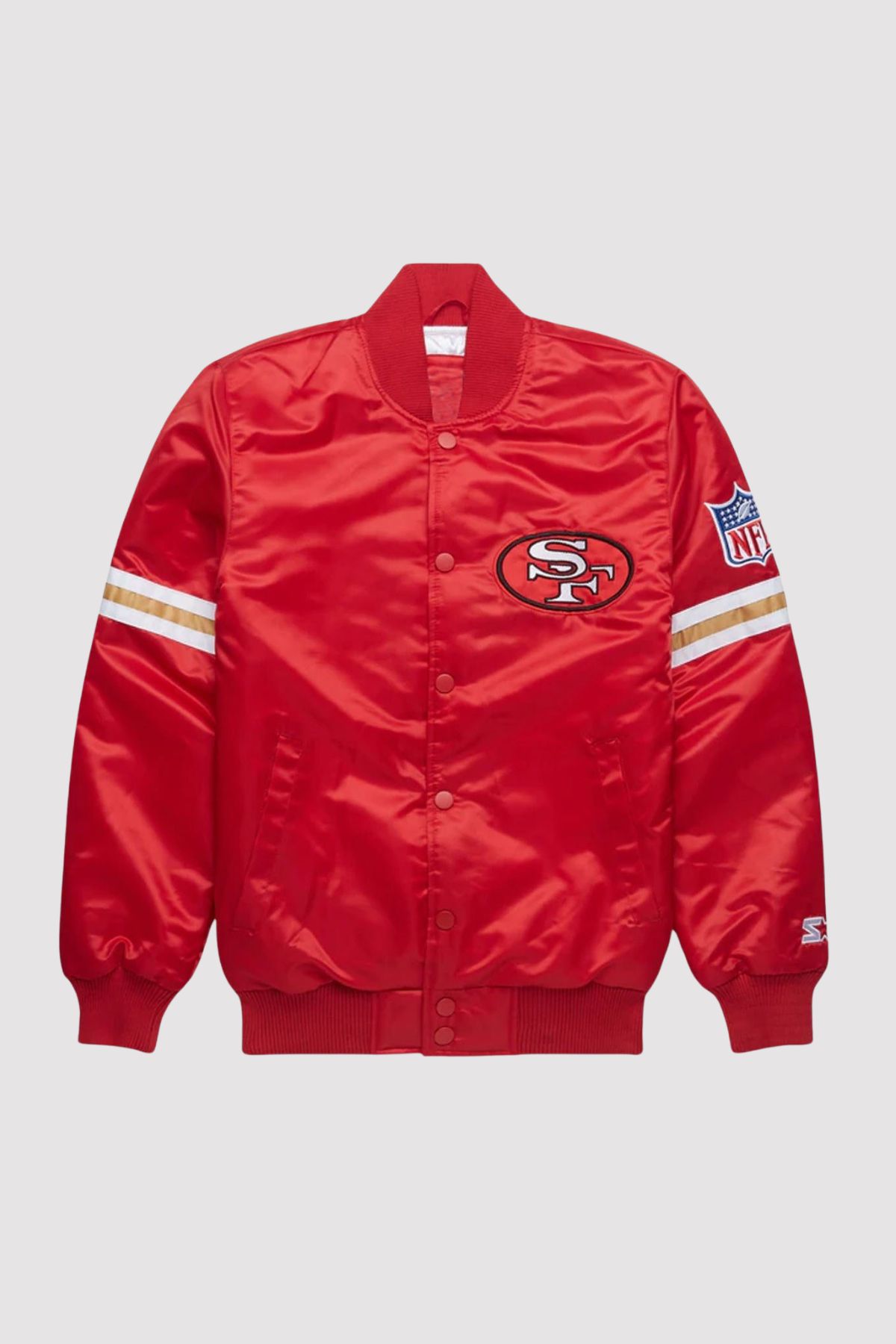 San Francisco 49ers Red Satin Varsity Jacket